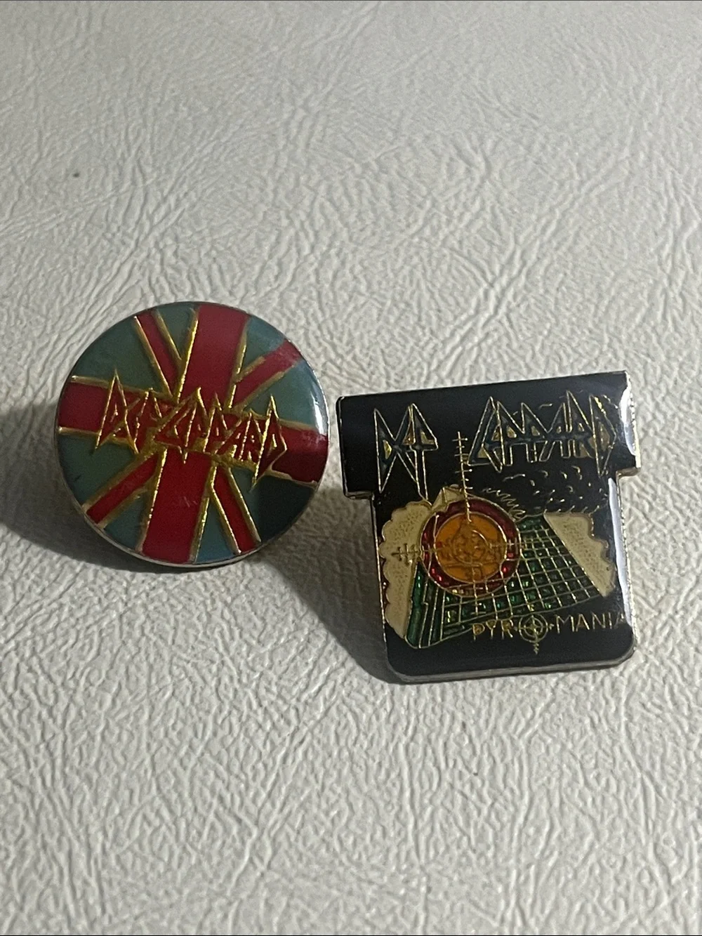 Def Leppard Enamel Cufflink Set - Red, Green, Black